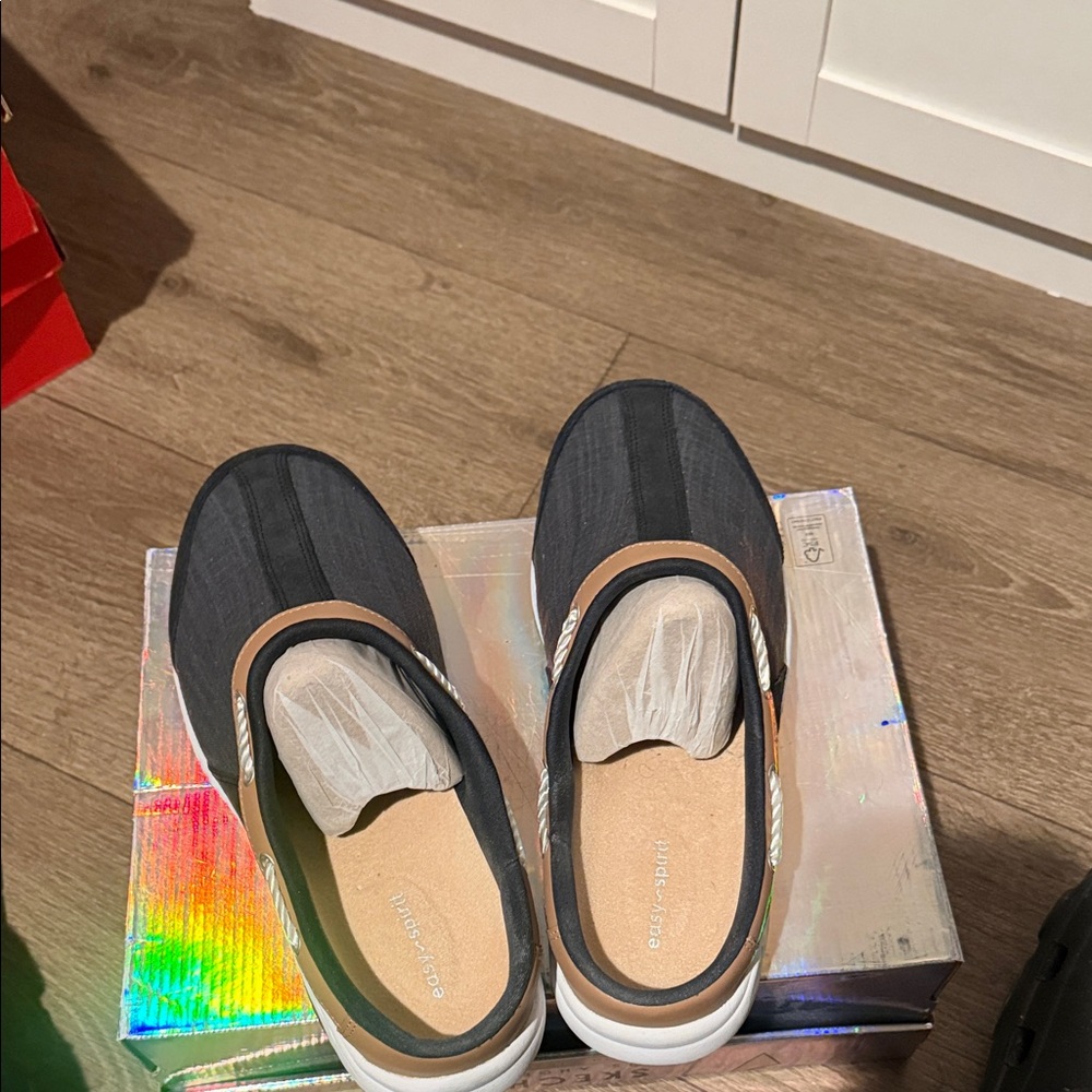 Easy Spirit Black Mules